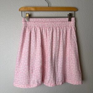 Copper Key Pink Floral Elastic-Waist Women’s Skirt Size L